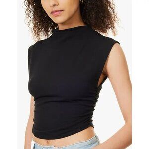 Reformation Lindy Black High Neck Sleeveless Top Medium